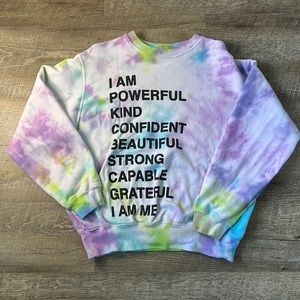 Anine Bing Tie Dye Graphic Print Crew Neck Size Small